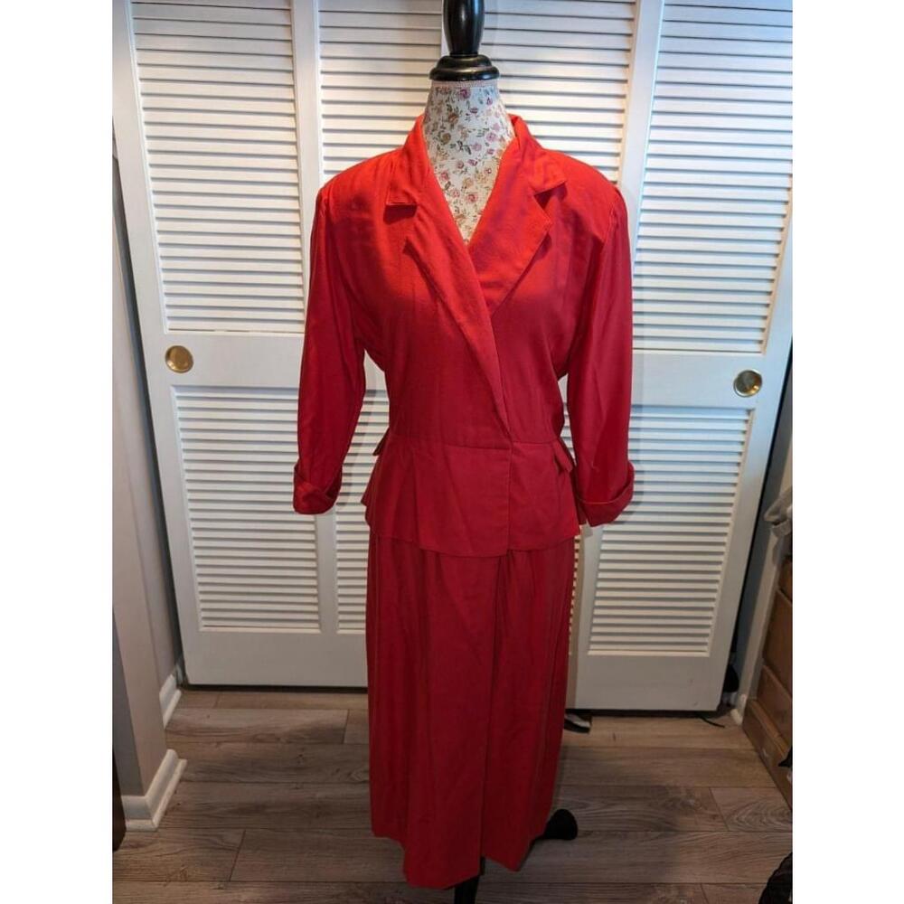Vintage 80's Periwinkle red dress
